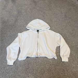 Art Class White Zip-Up Hoodie large L 10-12